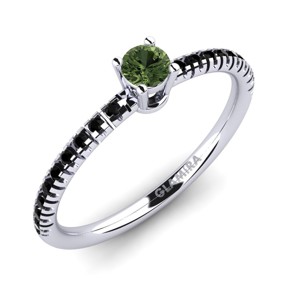Zaffiro Verde Anello di fidanzamento Empire