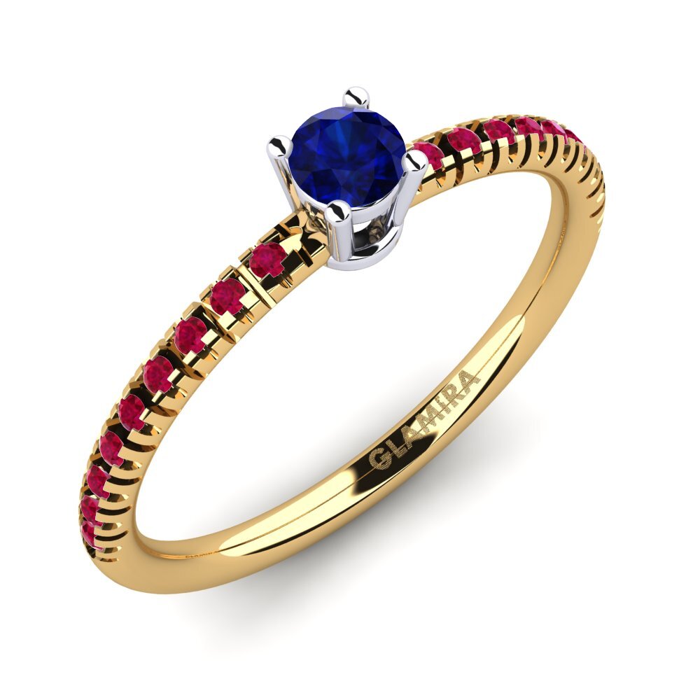 18k Yellow & White Gold Engagement Ring Empire