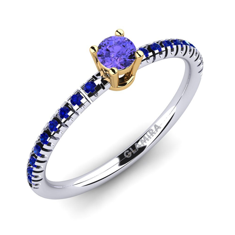 14ct White & Yellow Gold Engagement Ring Empire