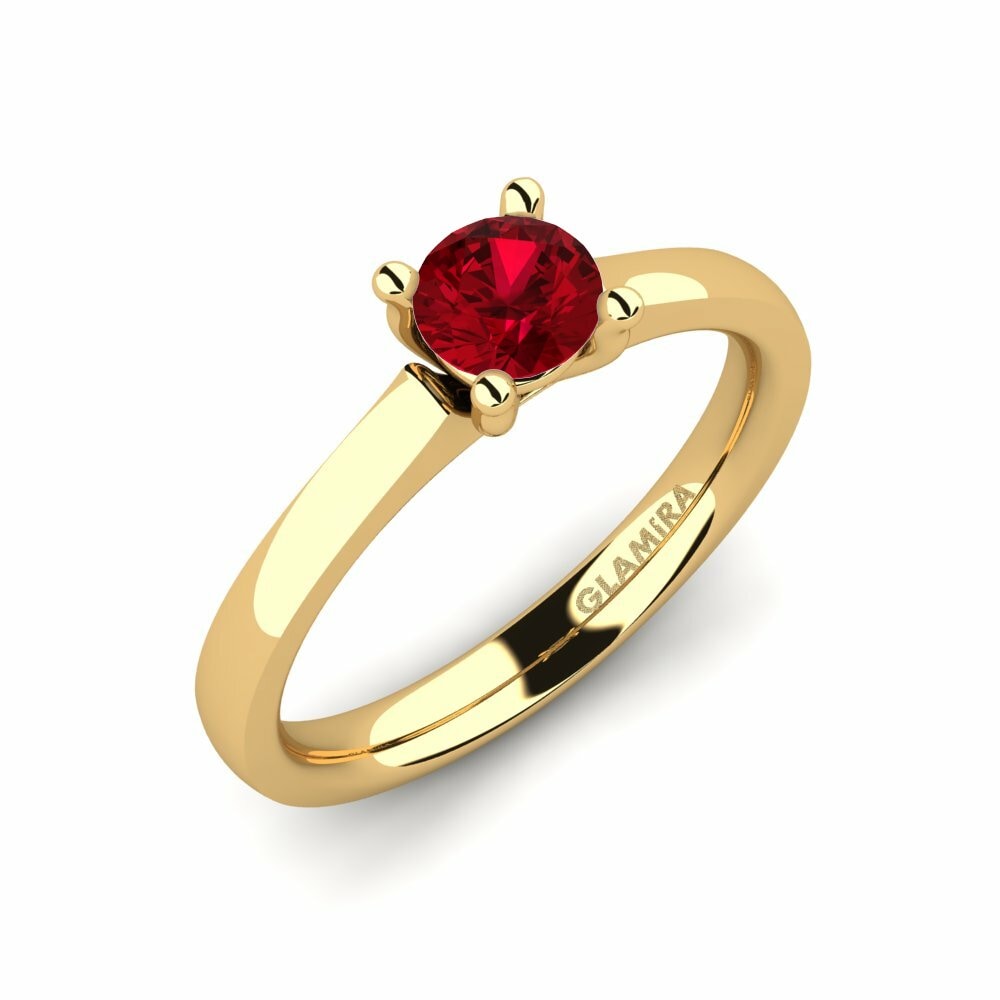 Red Zirconia Engagement Ring Ersilia 0.5 crt
