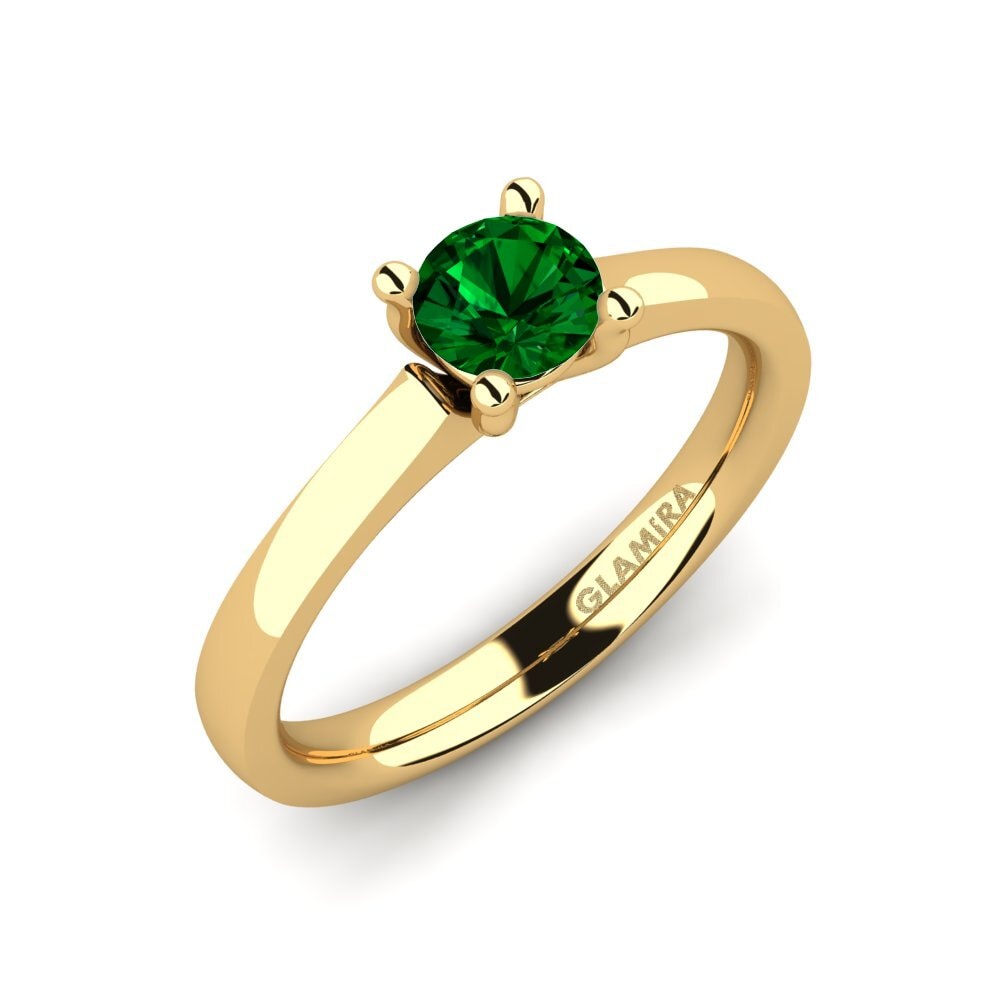 Circonita Verde Anillo de compromiso Ersilia 0.5 crt