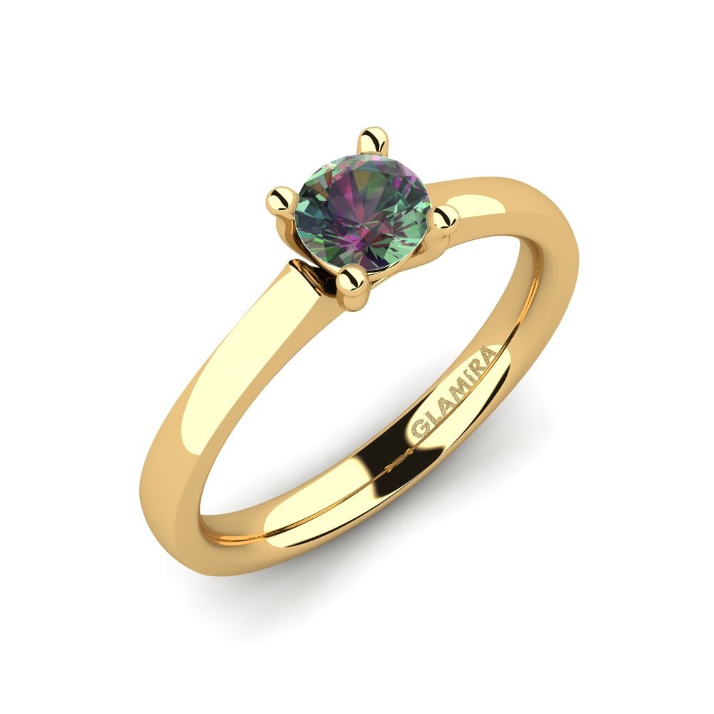 Topacio Místico Anillo de compromiso Ersilia 0.5 crt