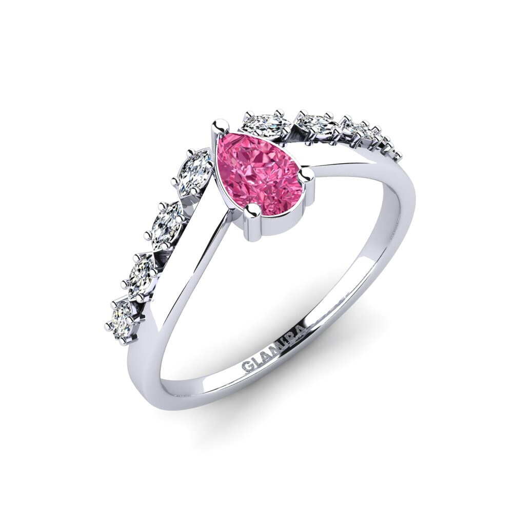 Pink Tourmaline Engagement Ring Eschati