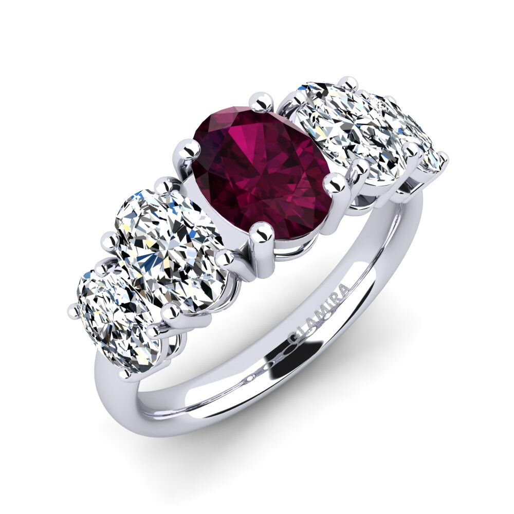 Rhodolite Garnet Engagement Ring Esmarie