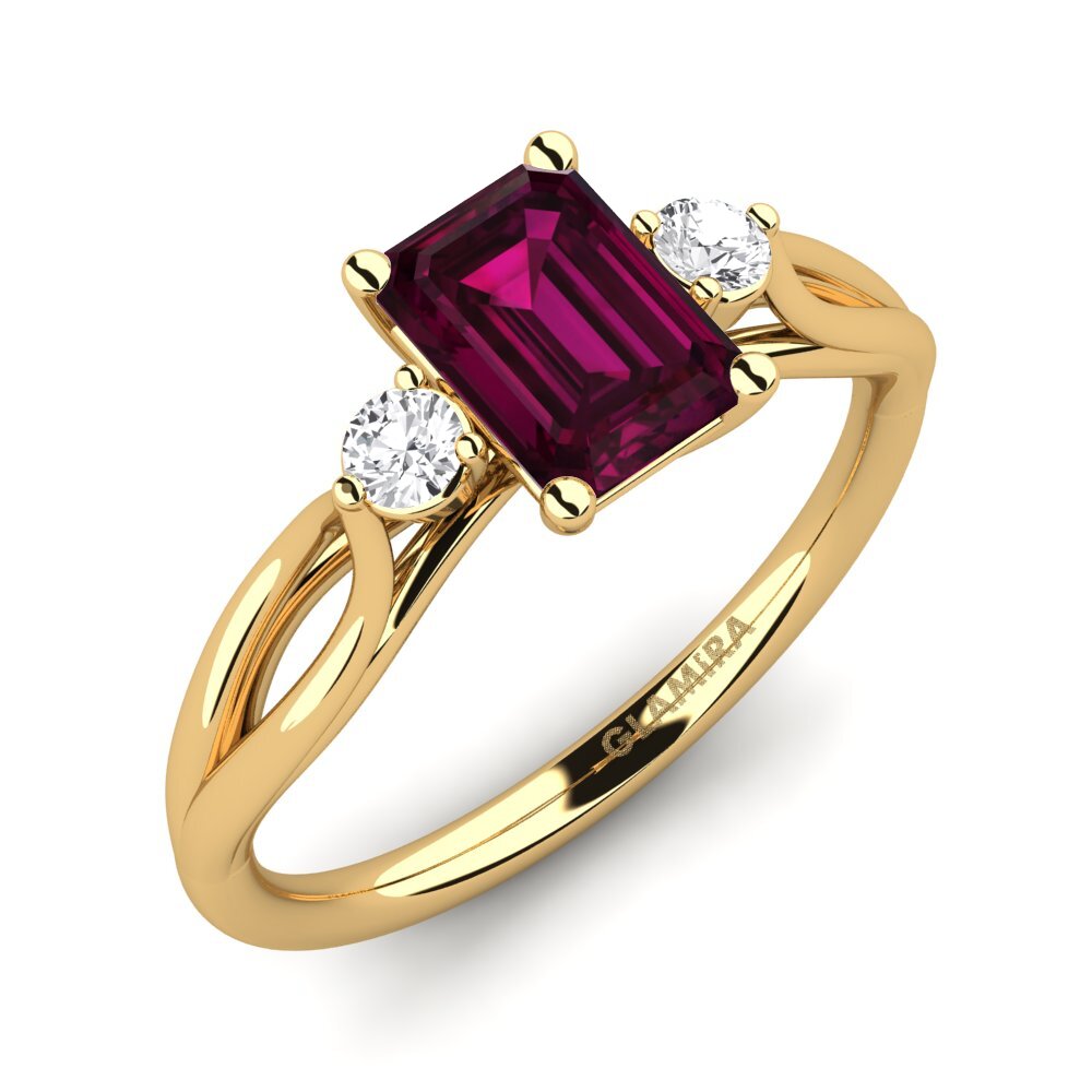 14k Oro Amarillo Anillo de compromiso Gaynelle