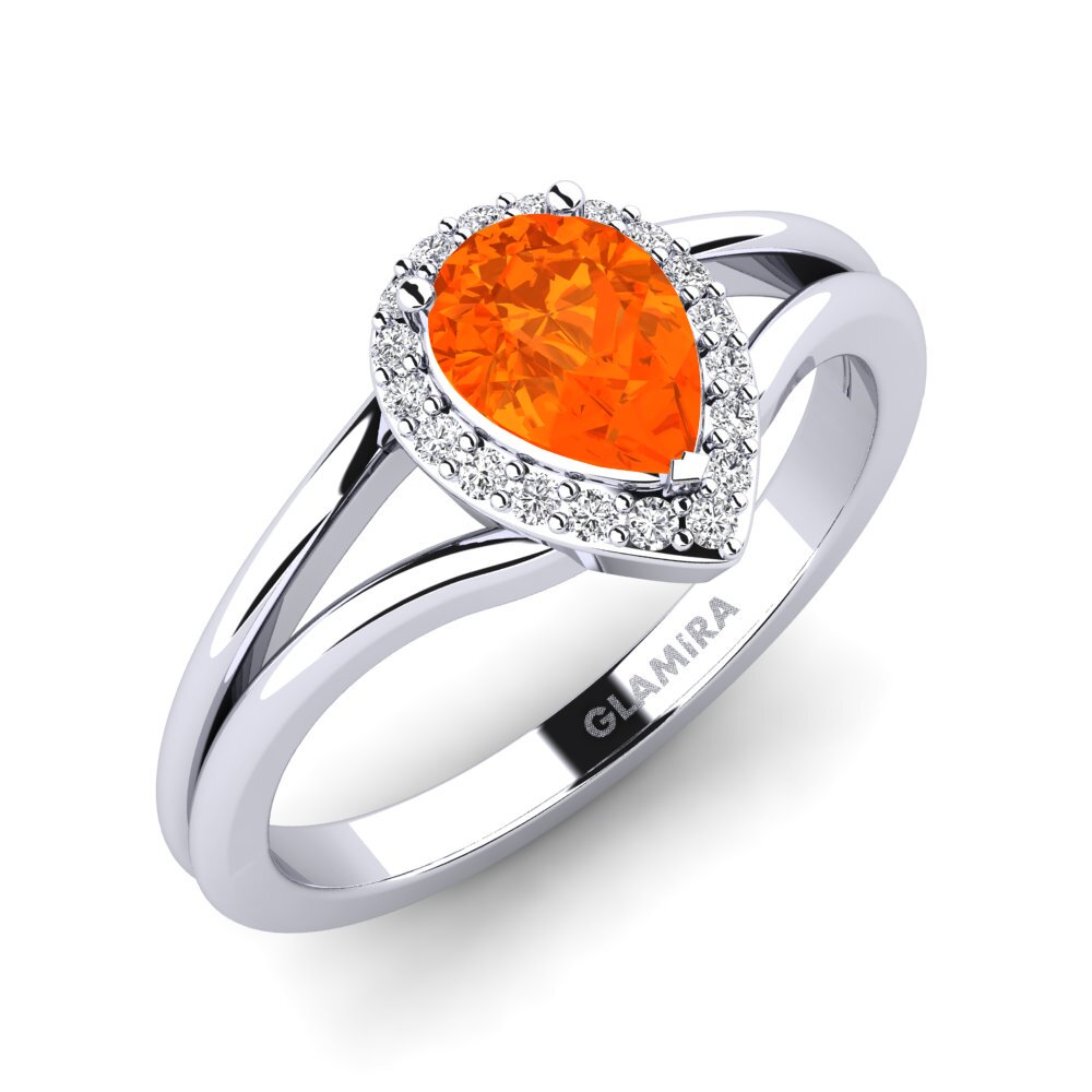 Fire Opal Engagement Ring Glinda