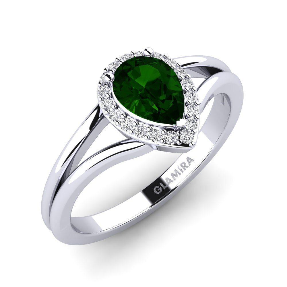 Green Tourmaline Engagement Ring Glinda