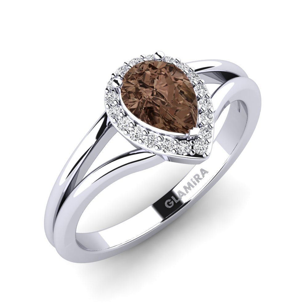 Smoky Quartz Engagement Ring Glinda