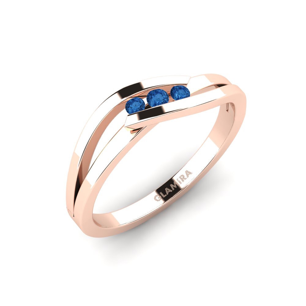 Dark Blue Zirconia Engagement Ring Gratia