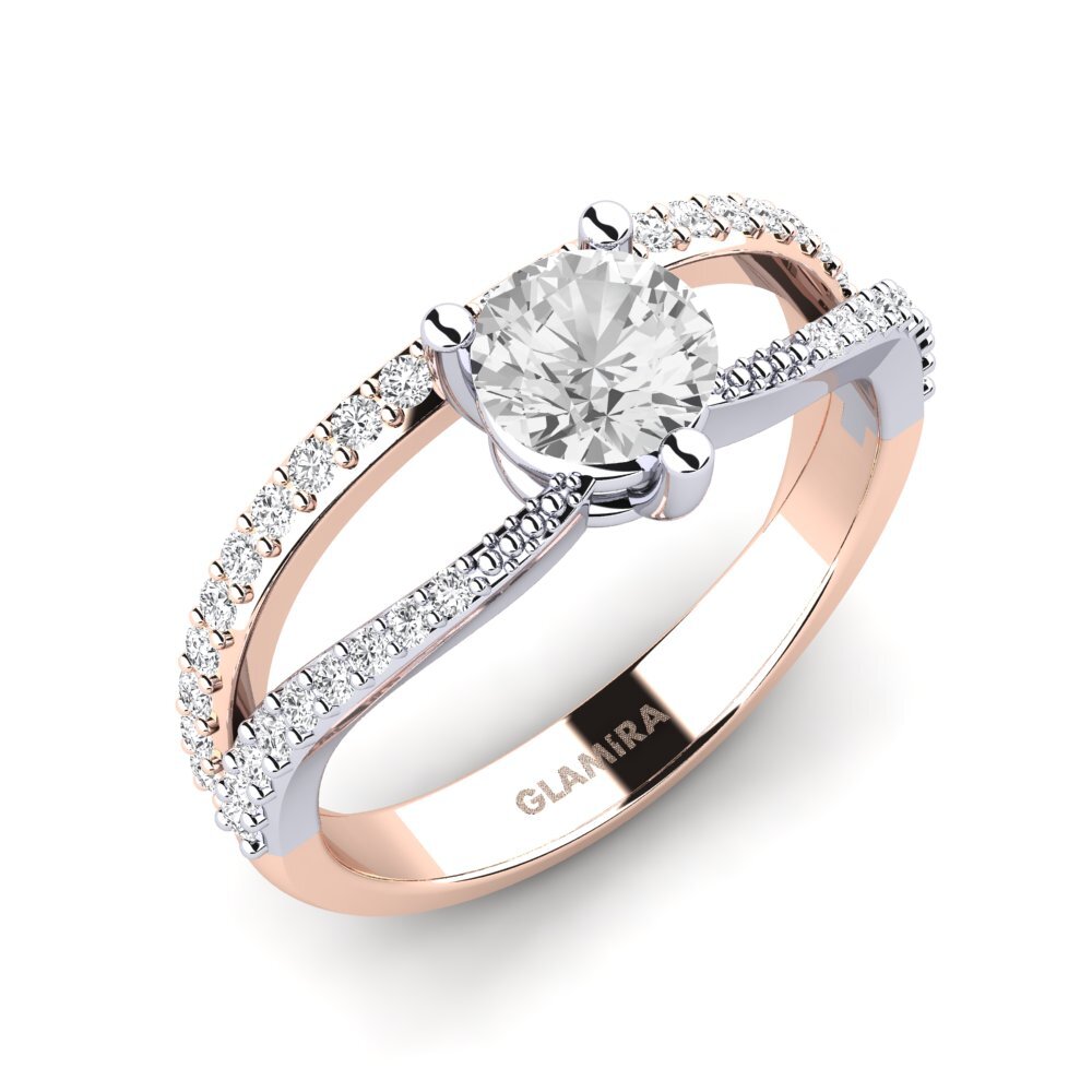Bague Saphir Blanc 1,43 Ctw - Taille 7, Argent, Neuve Avec étiquettes, Thème Famille Et Amis