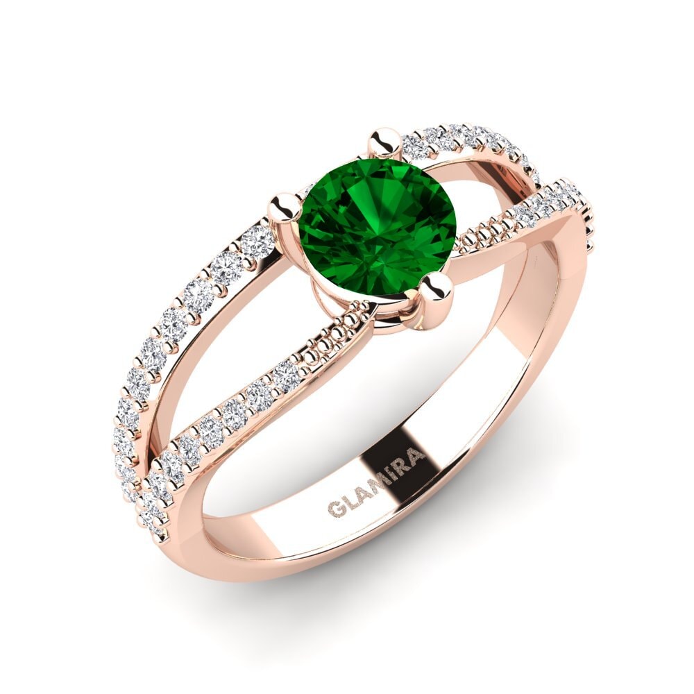 Green Zirconia Engagement Ring Gricl