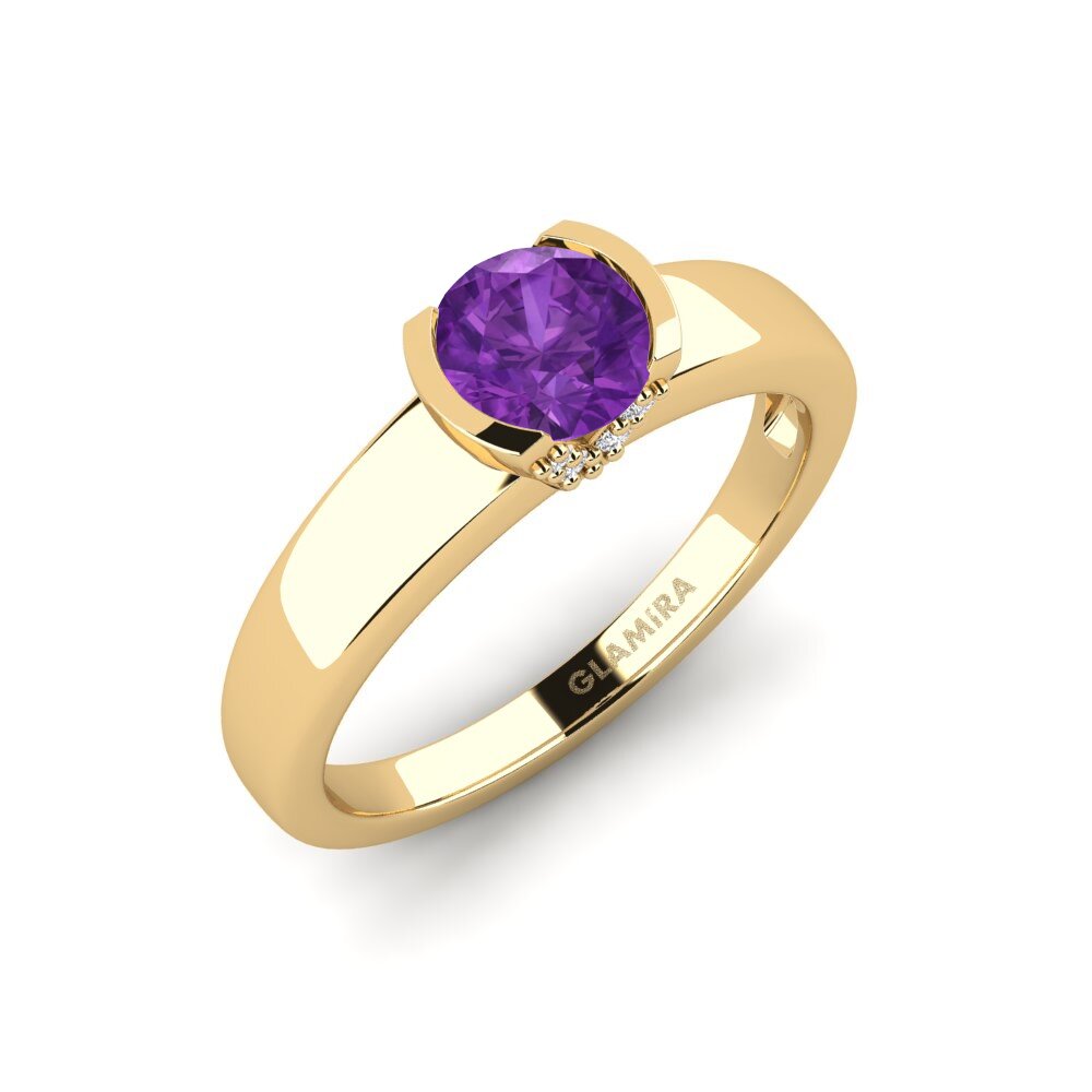 Amethyst Engagement Ring Gwen
