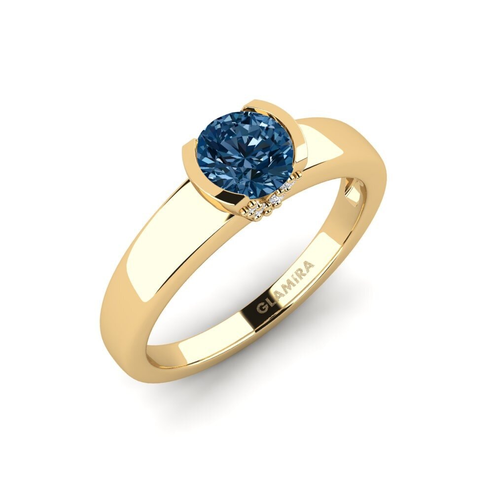 Blue Diamond Engagement Ring Gwen