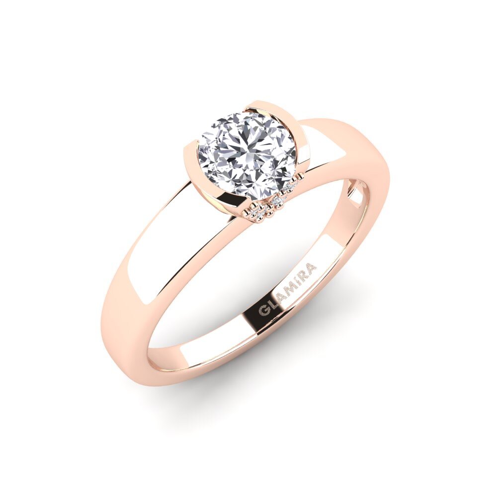 Oro Rosso 585 Anello di fidanzamento Gwen