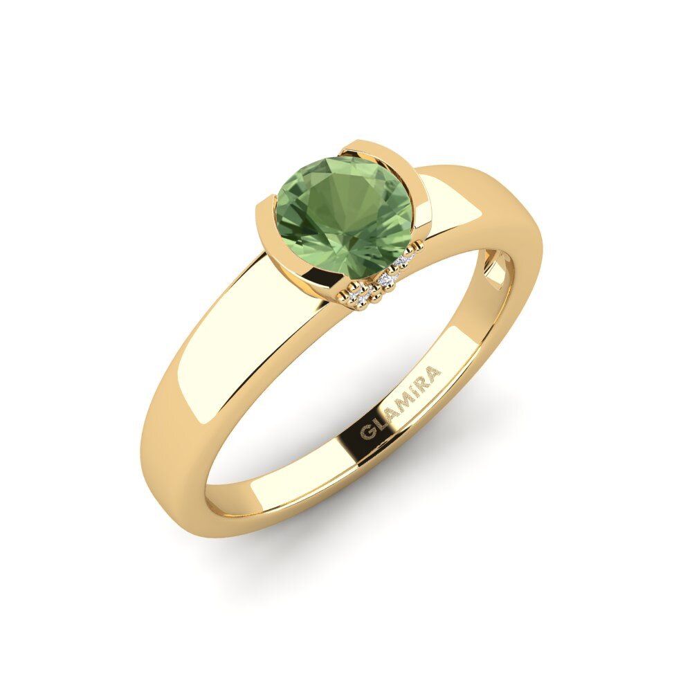 Green Sapphire Engagement Ring Gwen