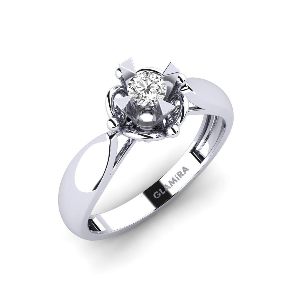 White sapphire Engagement Ring Indifferently