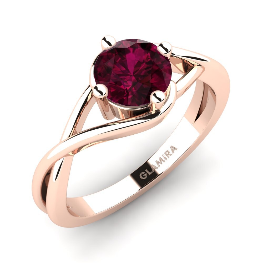 14ct Rose Gold Rhodolite Garnet Engagement Ring Joy 1.0crt