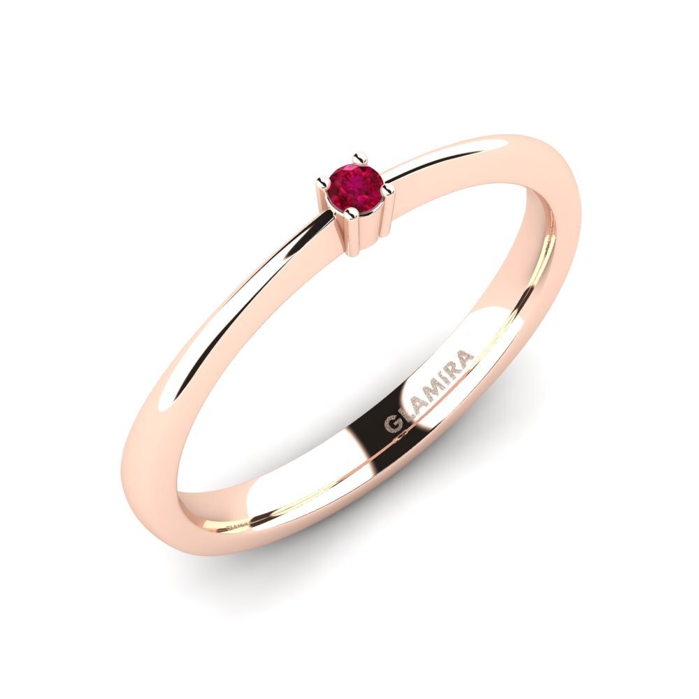 14ct Rose Gold Ruby Engagement Ring Julia 0.03 crt