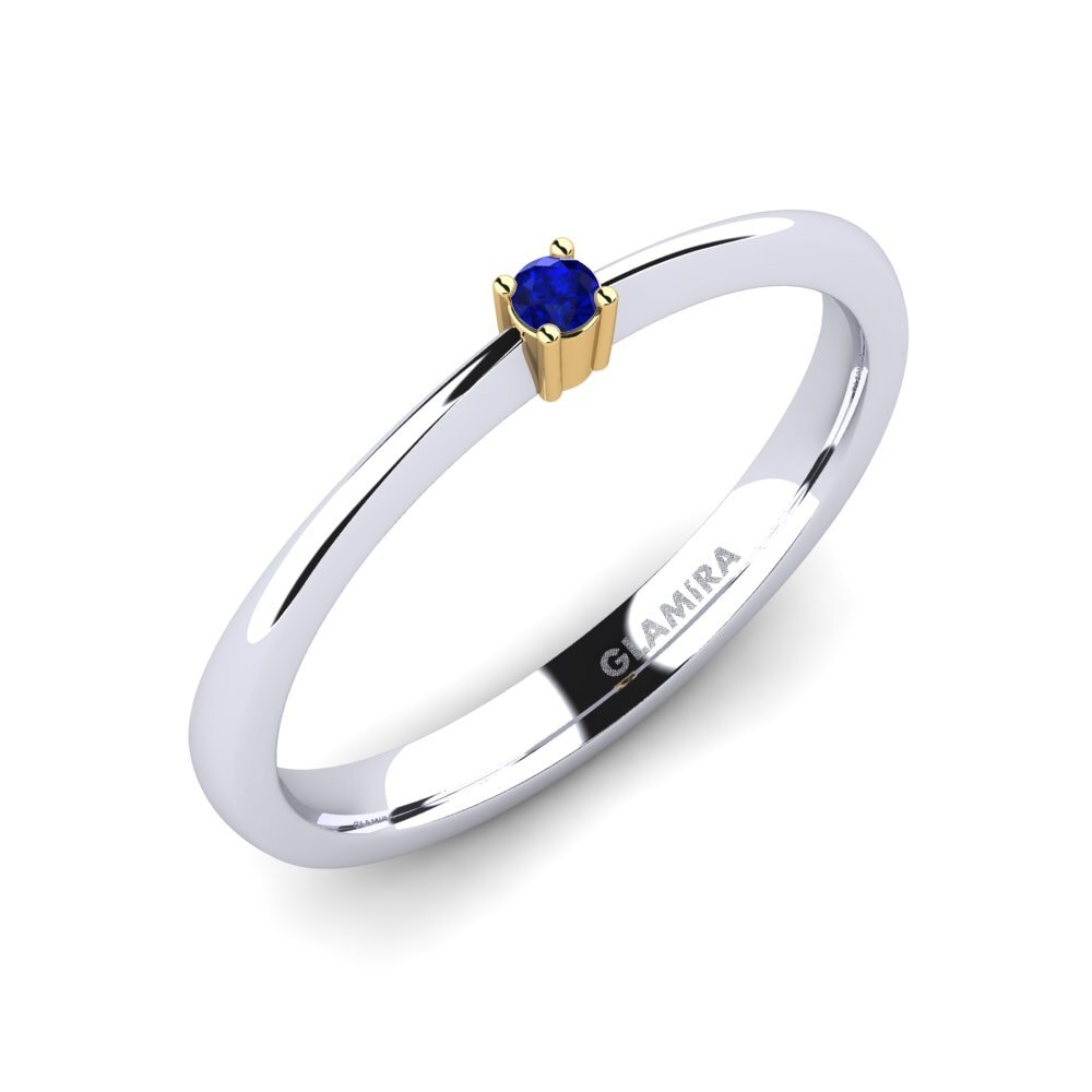 18ct White / Yellow Gold Sapphire Engagement Ring Julia 0.03 crt