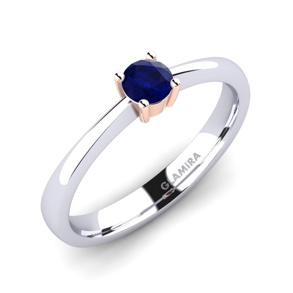 18ct White / Rose Gold Sapphire Engagement Ring Julia 0.25 crt
