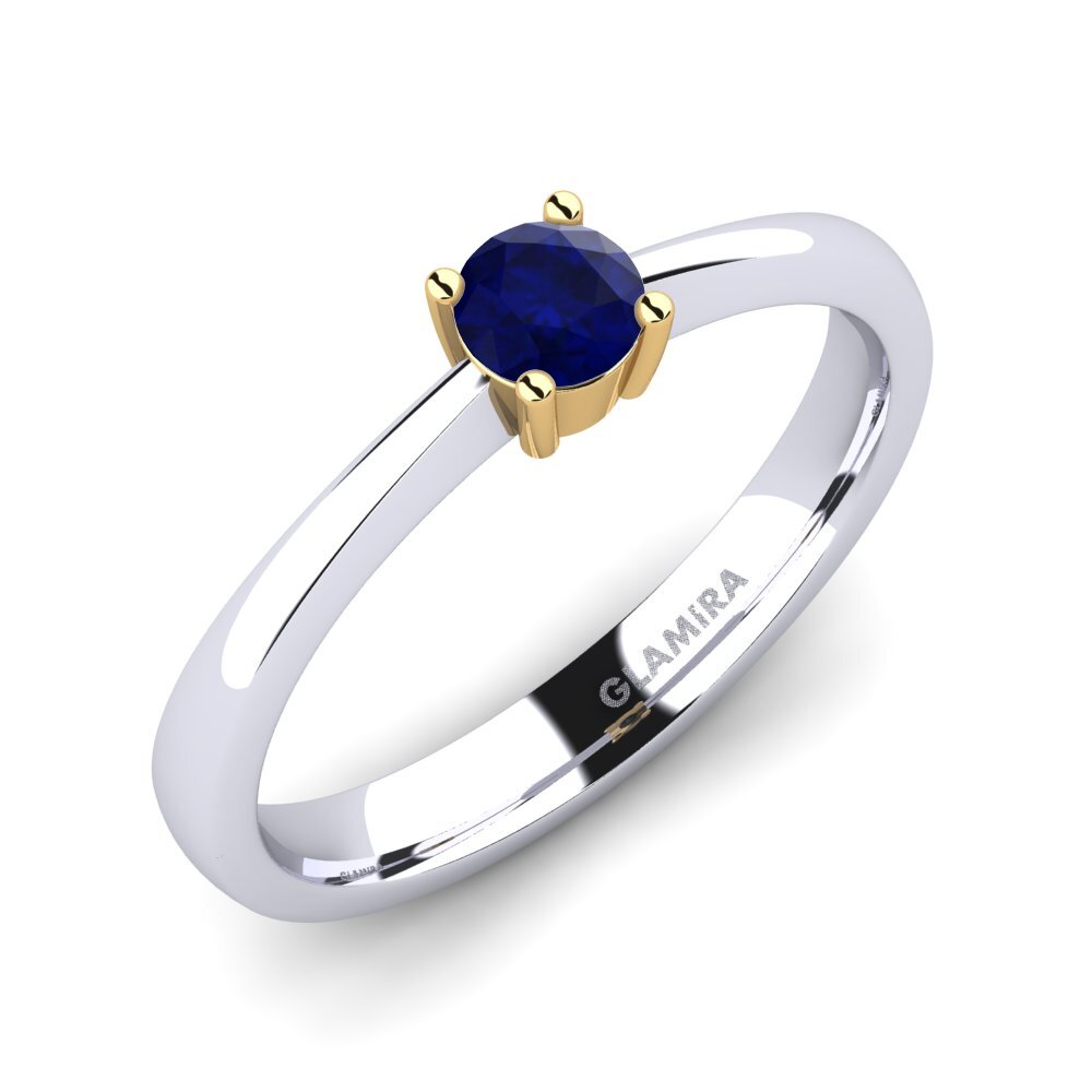 18ct White / Yellow Gold Sapphire Engagement Ring Julia 0.25 crt