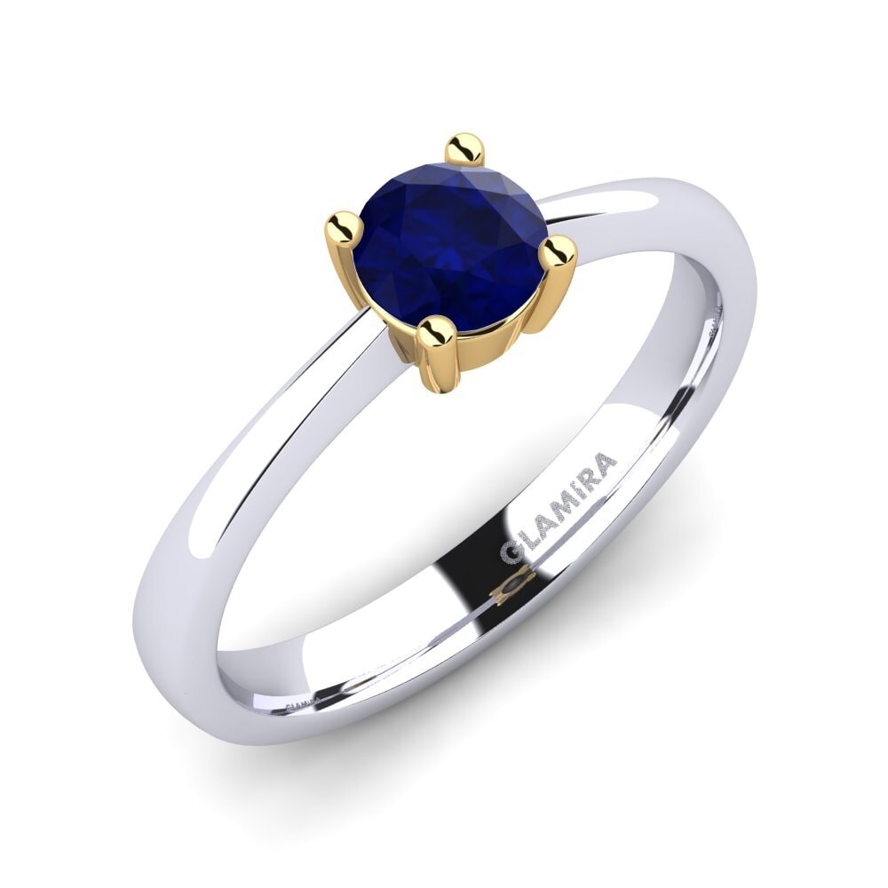 18ct White / Yellow Gold Sapphire Engagement Ring Julia 0.5 crt