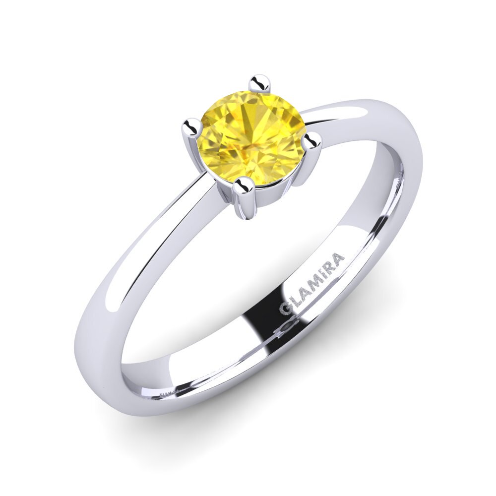 Yellow Sapphire Engagement Ring Julia 0.5 crt