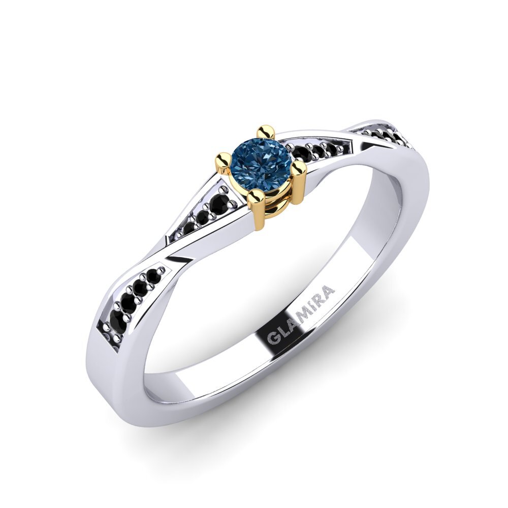 14ct White & Yellow Gold Engagement Ring Kabena