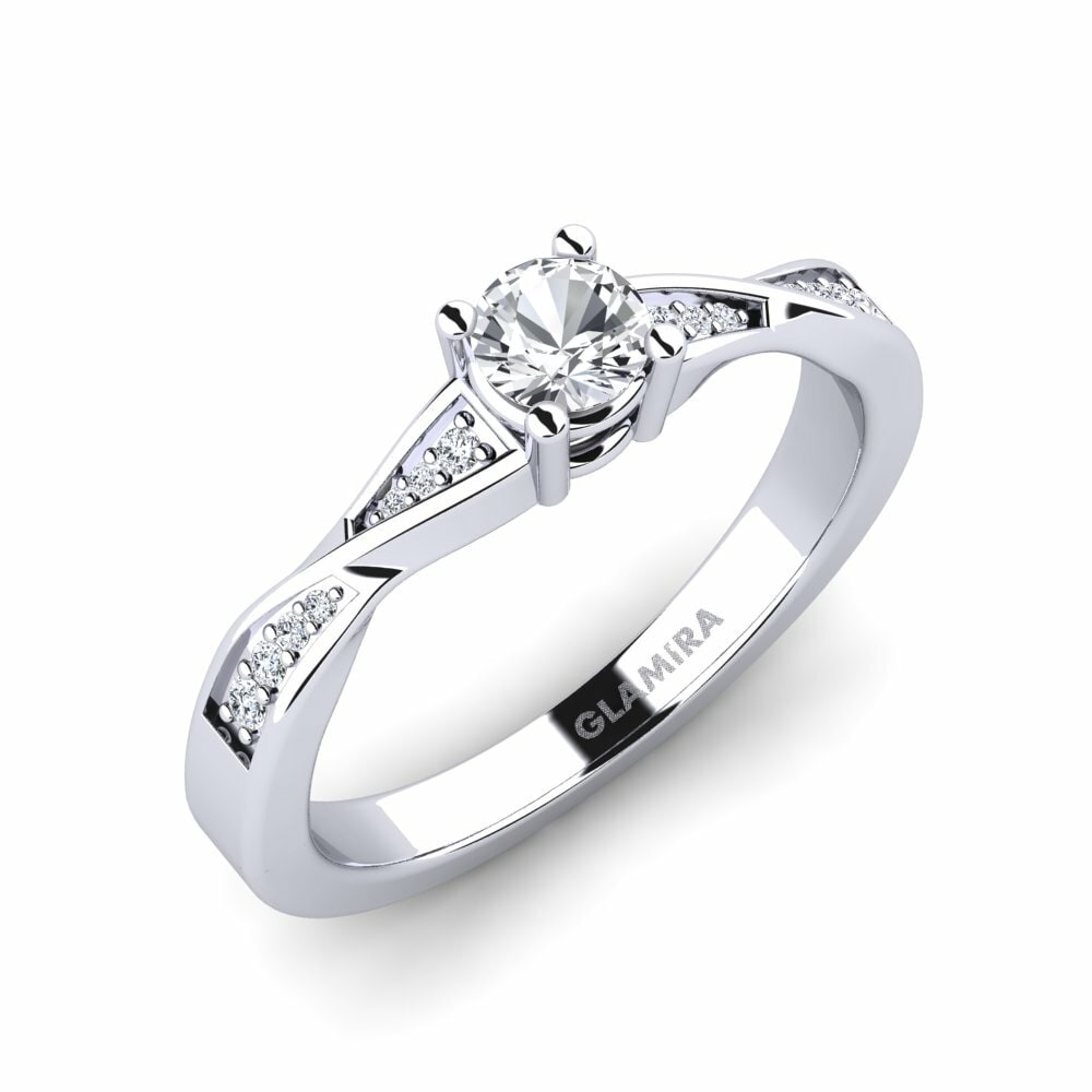 White Zircon Engagement Ring Kabena 0.25 crt