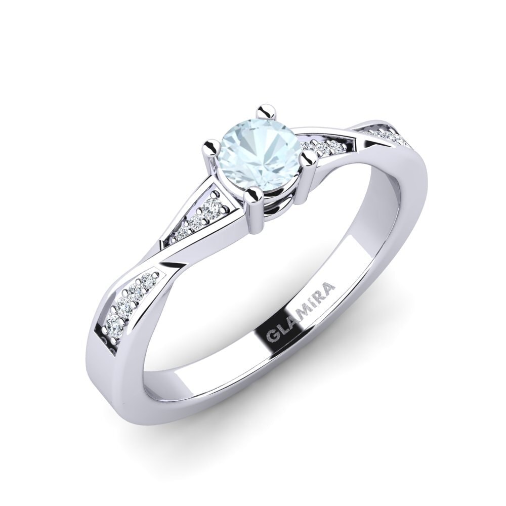 Aigue-marine Bague de fiançailles Kabena 0.25 crt