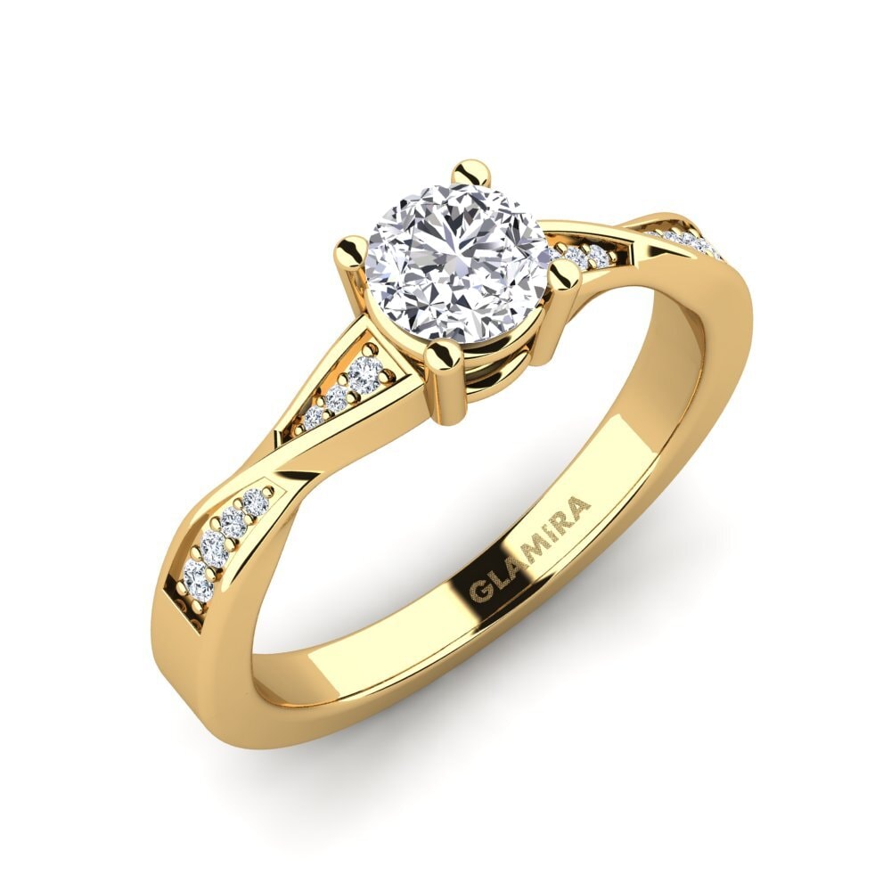 Gelbgold 585 Verlobungsring Kabena 0.5 crt