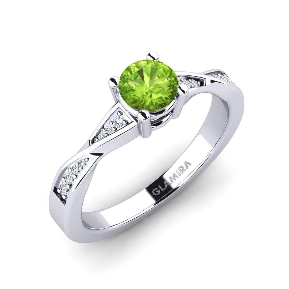 Peridoto Anillo de compromiso Kabena 0.5 crt