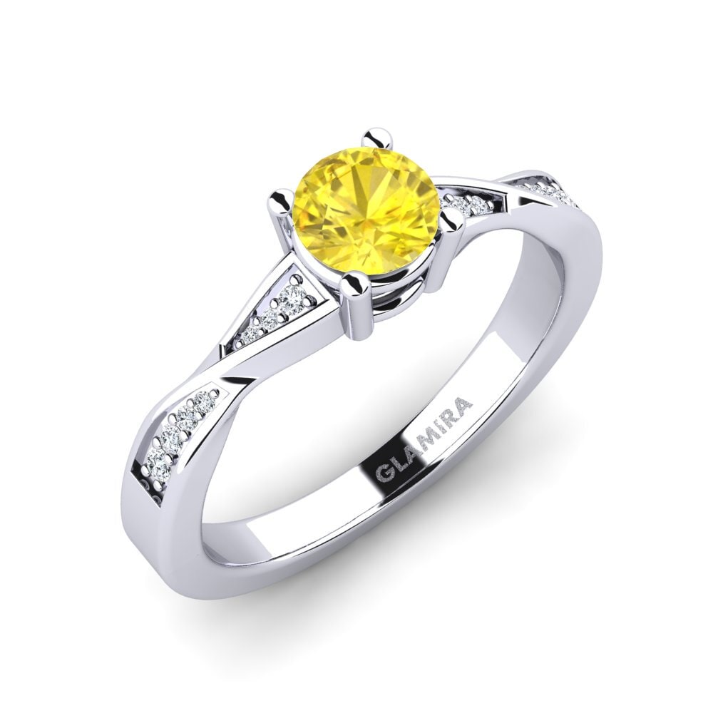 Yellow Sapphire Engagement Ring Kabena 0.5 crt