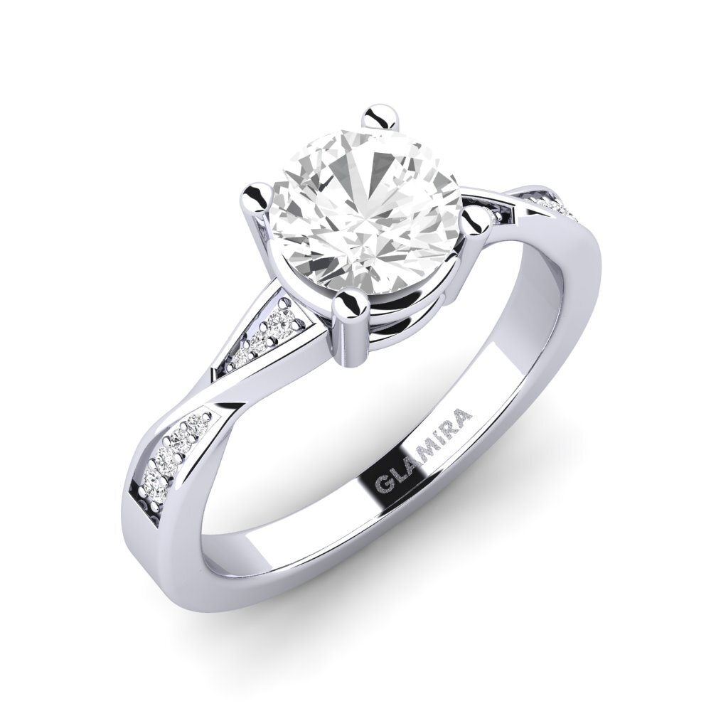 White sapphire Engagement Ring Kabena 1.0 crt