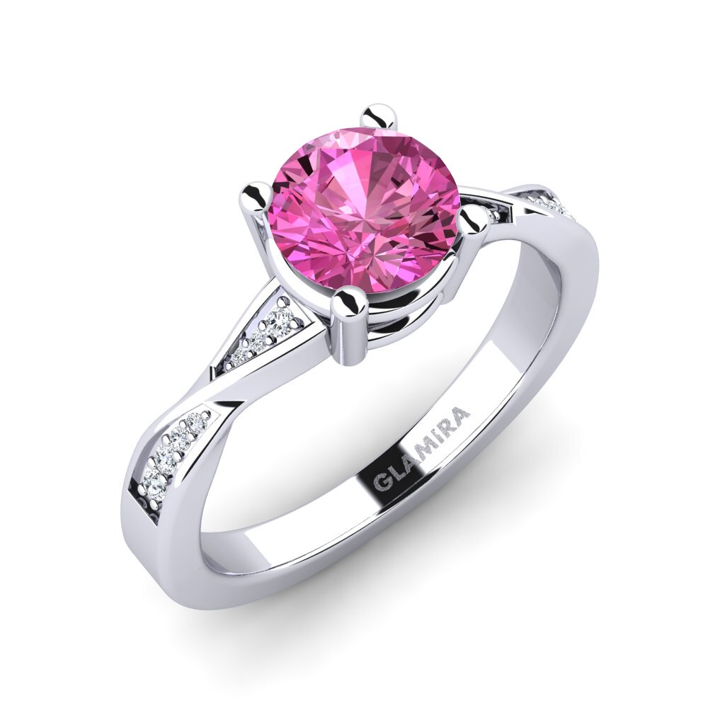 Pink Topaz Engagement Ring Kabena 1.0 crt