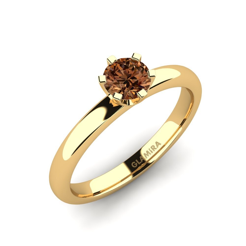 18k Oro Amarillo Anillo de compromiso Katherina 0.5crt