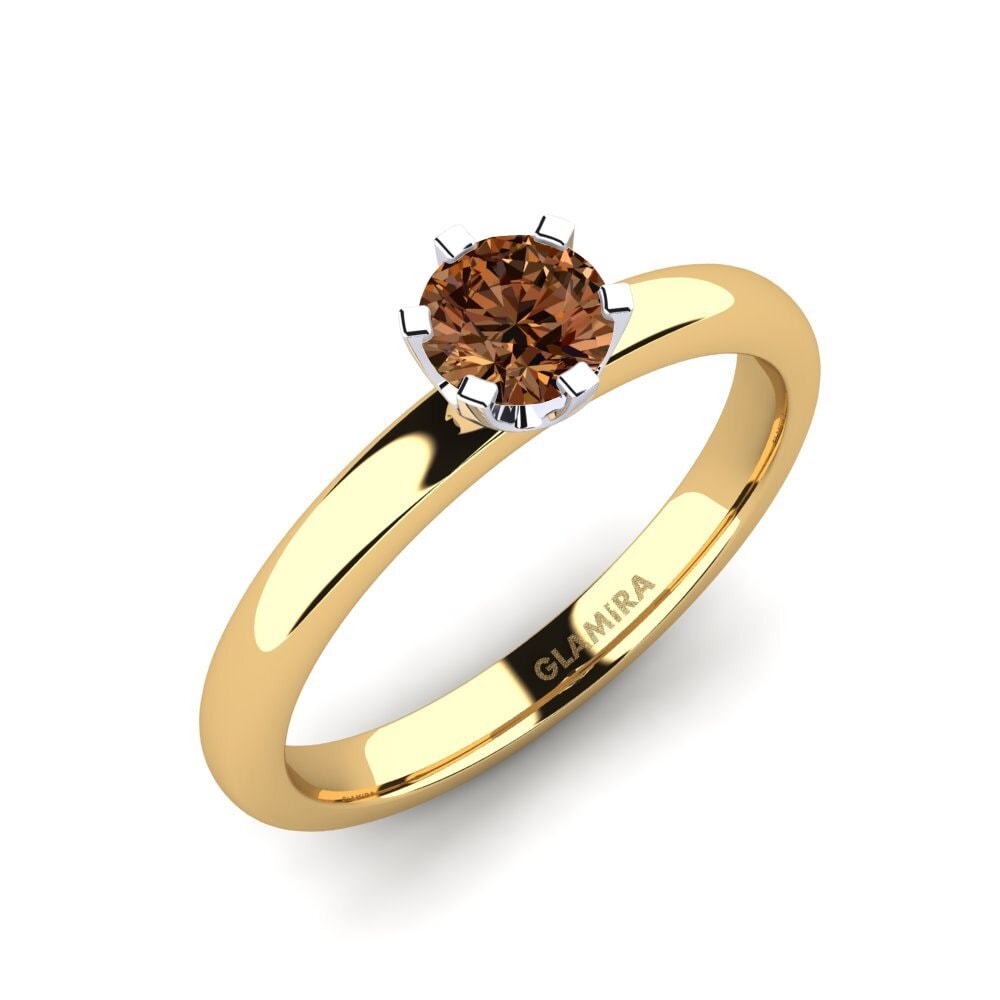 18k Oro Amarillo & Blanco Anillo de compromiso Katherina 0.5crt