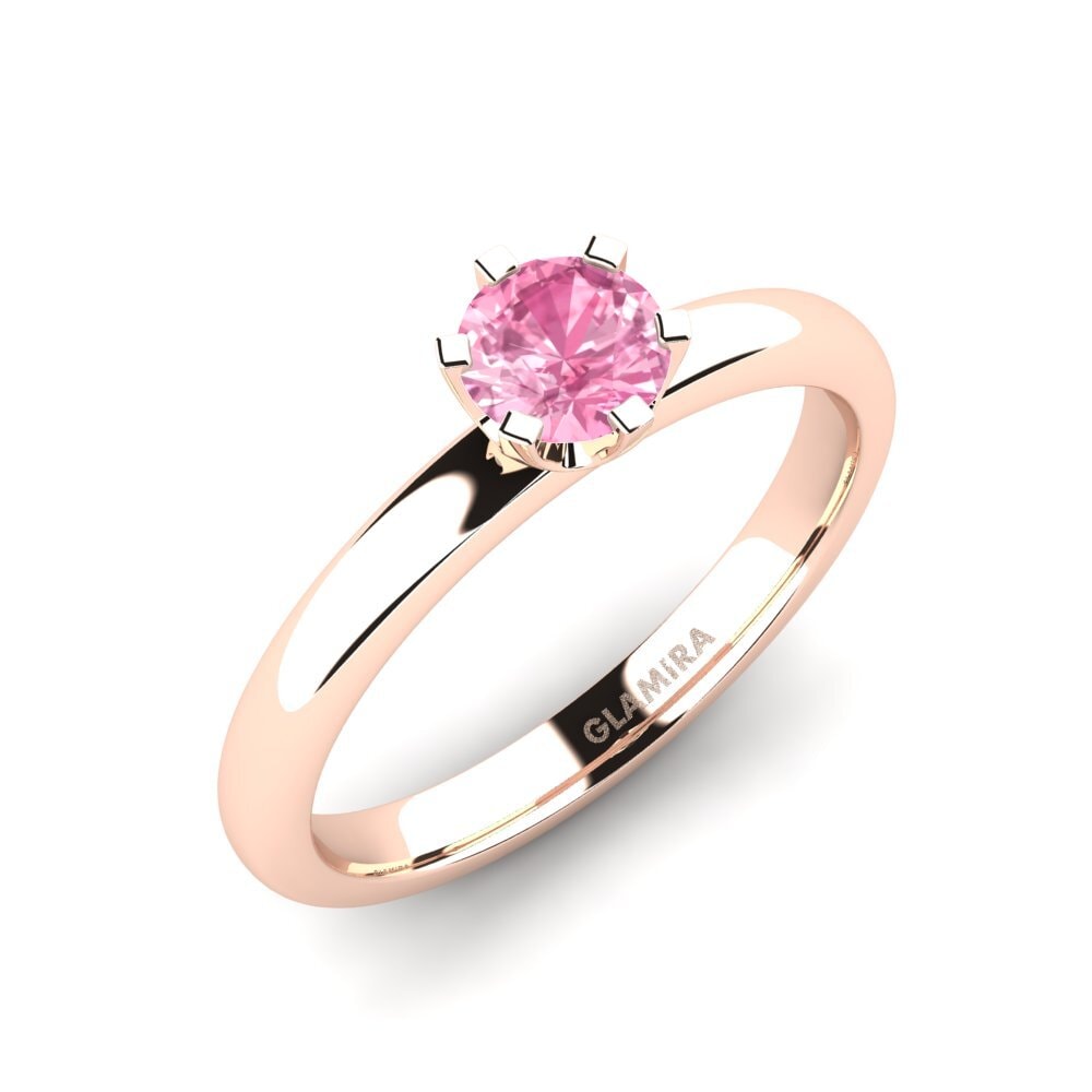 14ct Rose Gold Pink Sapphire Engagement Ring Katherina 0.5crt