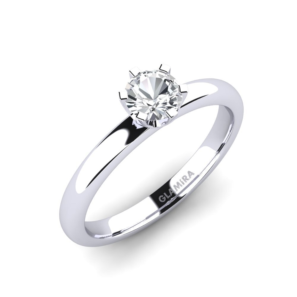 White Zircon Engagement Ring Katherina 0.5crt
