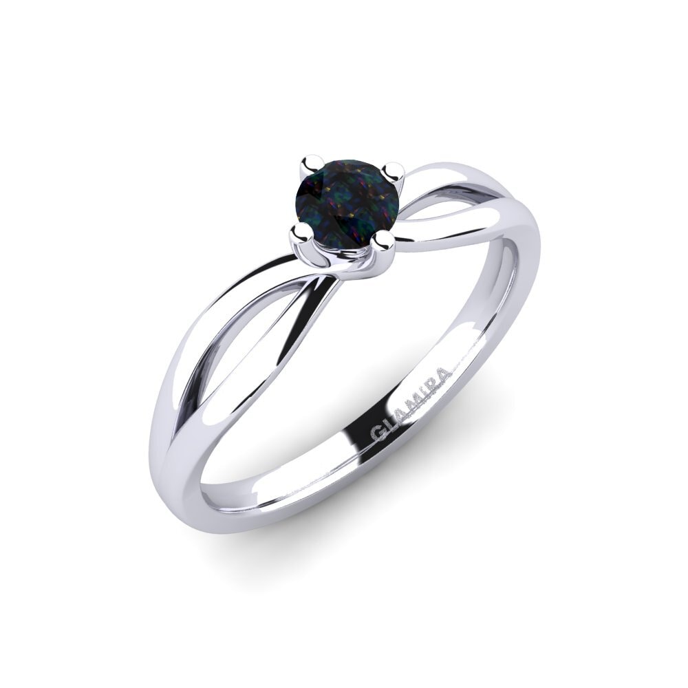 Black Opal Engagement Ring Layla 0.25crt