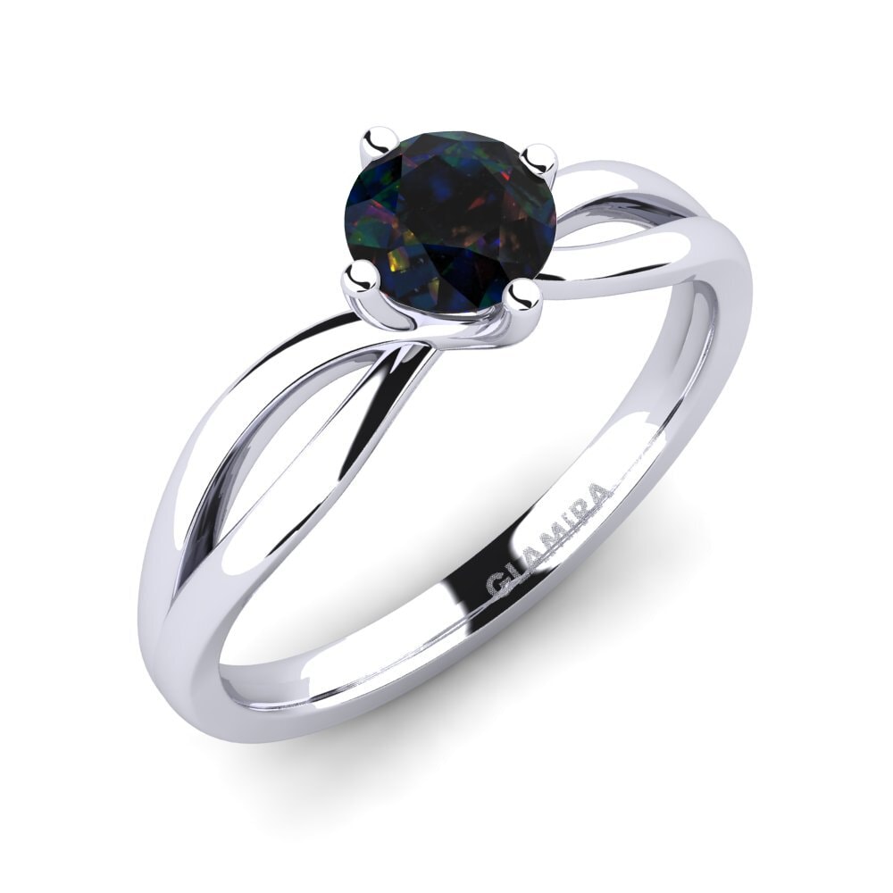 Black Opal Engagement Ring Layla 0.5crt