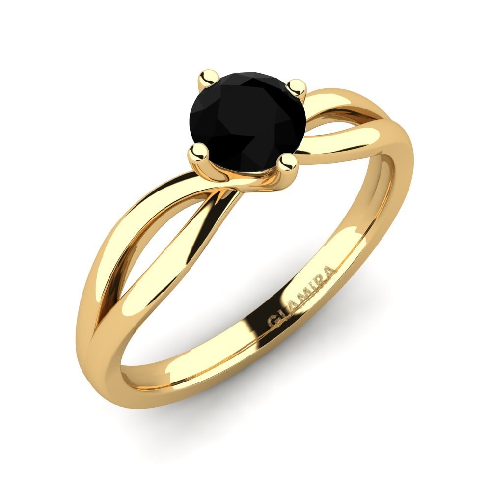 18k Oro Amarillo Anillo de compromiso Layla 0.5crt