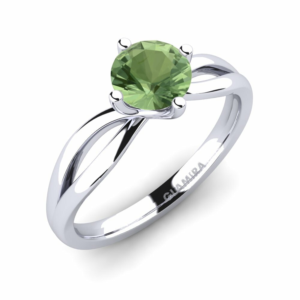Zafiro Verde Anillo de compromiso Layla