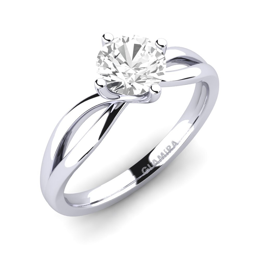 White sapphire Engagement Ring Layla