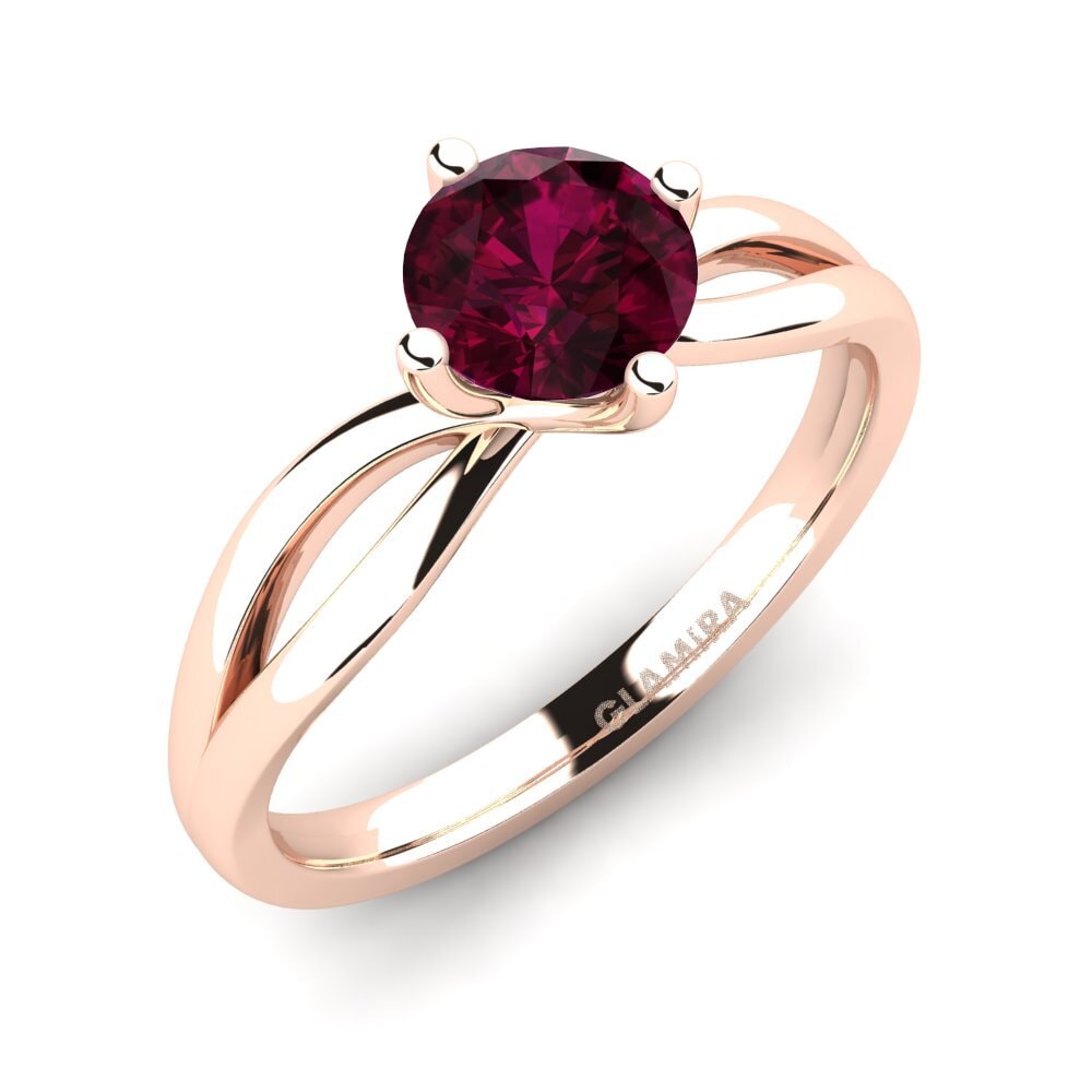14ct Rose Gold Rhodolite Garnet Engagement Ring Layla