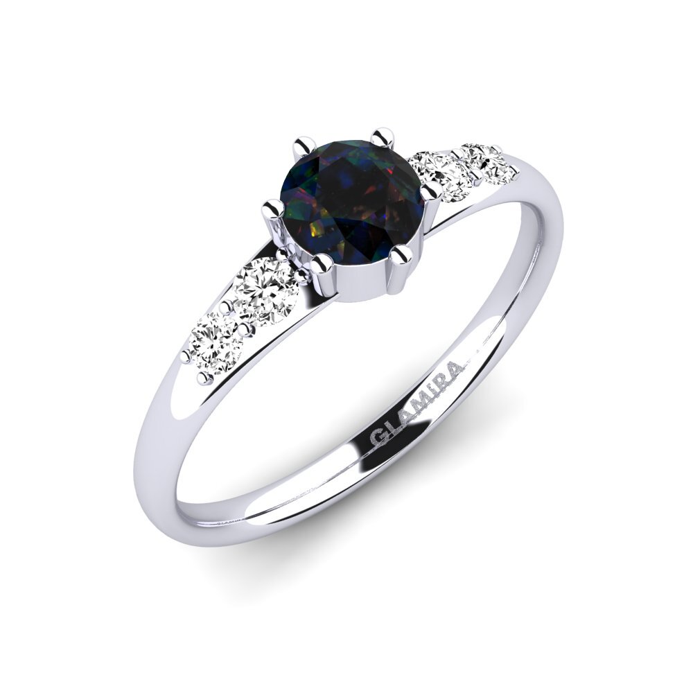 Opalo Negro Anillo de compromiso Lugh