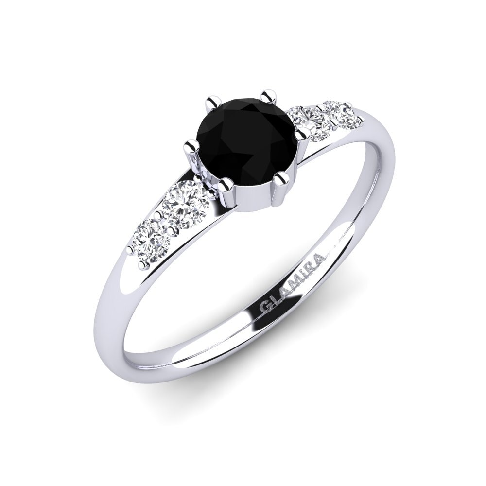 Black Diamond Engagement Ring Lugh
