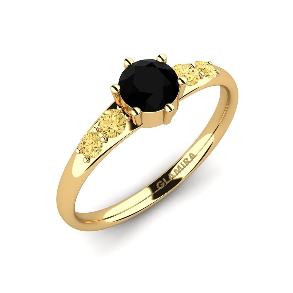 18k Oro Amarillo Anillo de compromiso Lugh