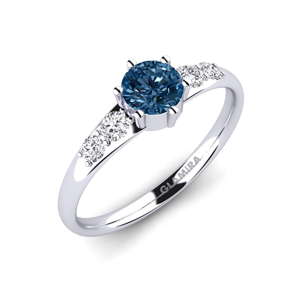 Blue Diamond Engagement Ring Lugh