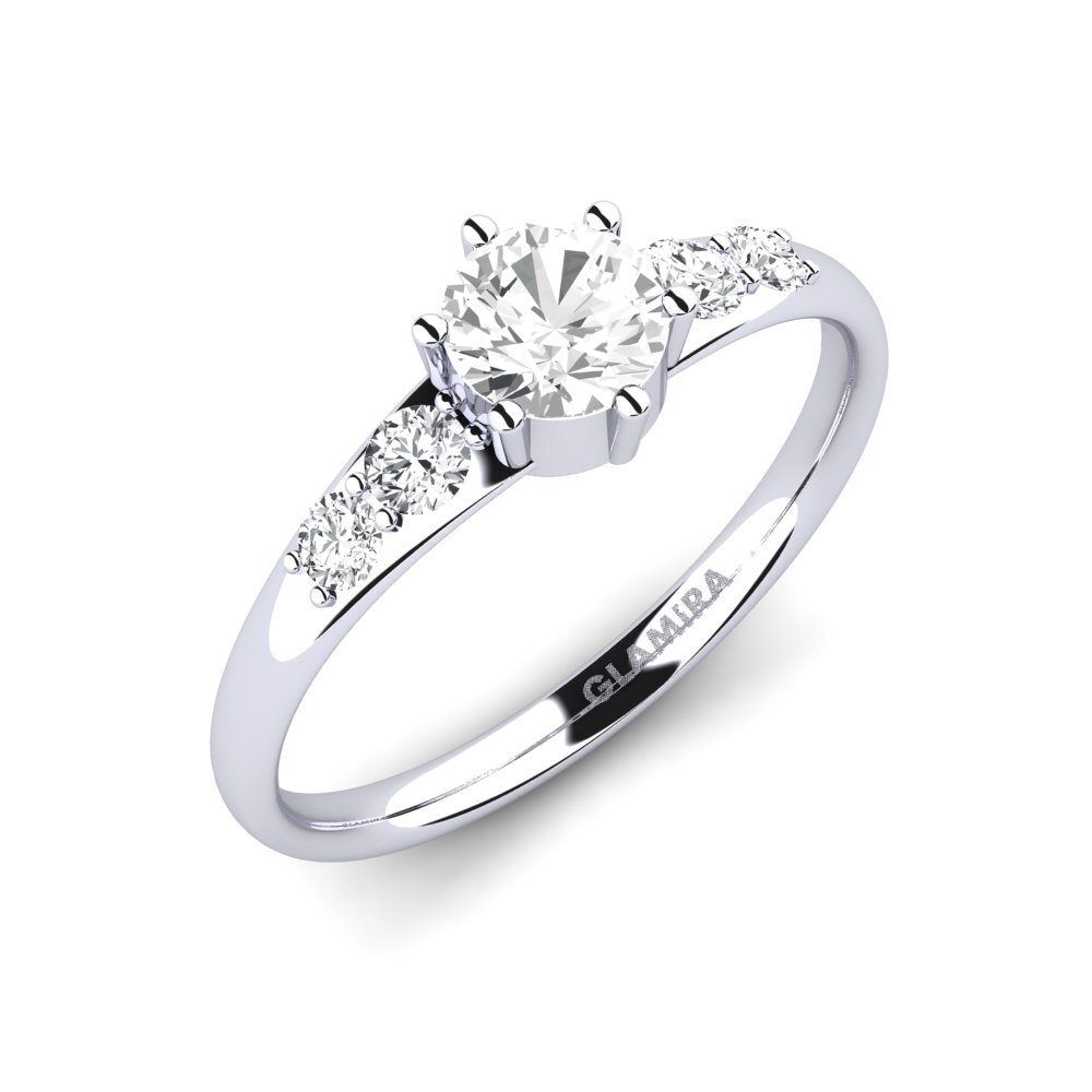 Saphir Blanc Bague de fiançailles Lugh